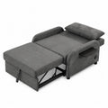 Sofa rozkładana z tkaniny, szara 190x79x70 cm