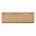 Szafka RTV z płyty MDF z okleiną dębową 120x40x50 cm