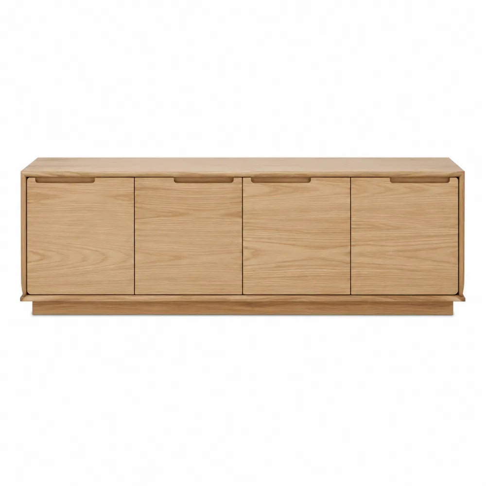 Szafka RTV z płyty MDF z okleiną dębową 120x40x50 cm